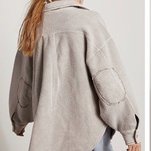 Ruby Jacket in stone by free people.